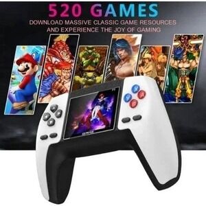P5 White Retro Handheld Game Console Controller with 520 Built-In Classic Games